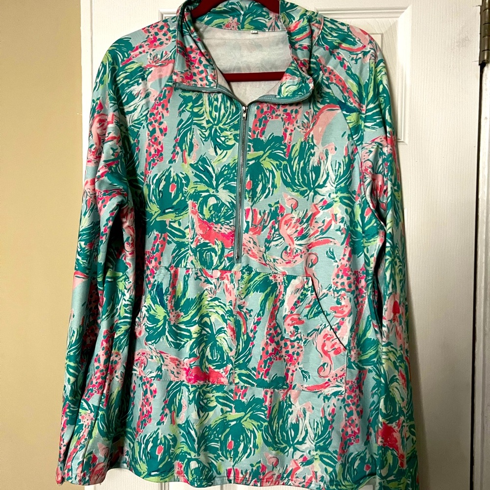 Lily inspired L/XL sweat shirt material jacket. Like new condition